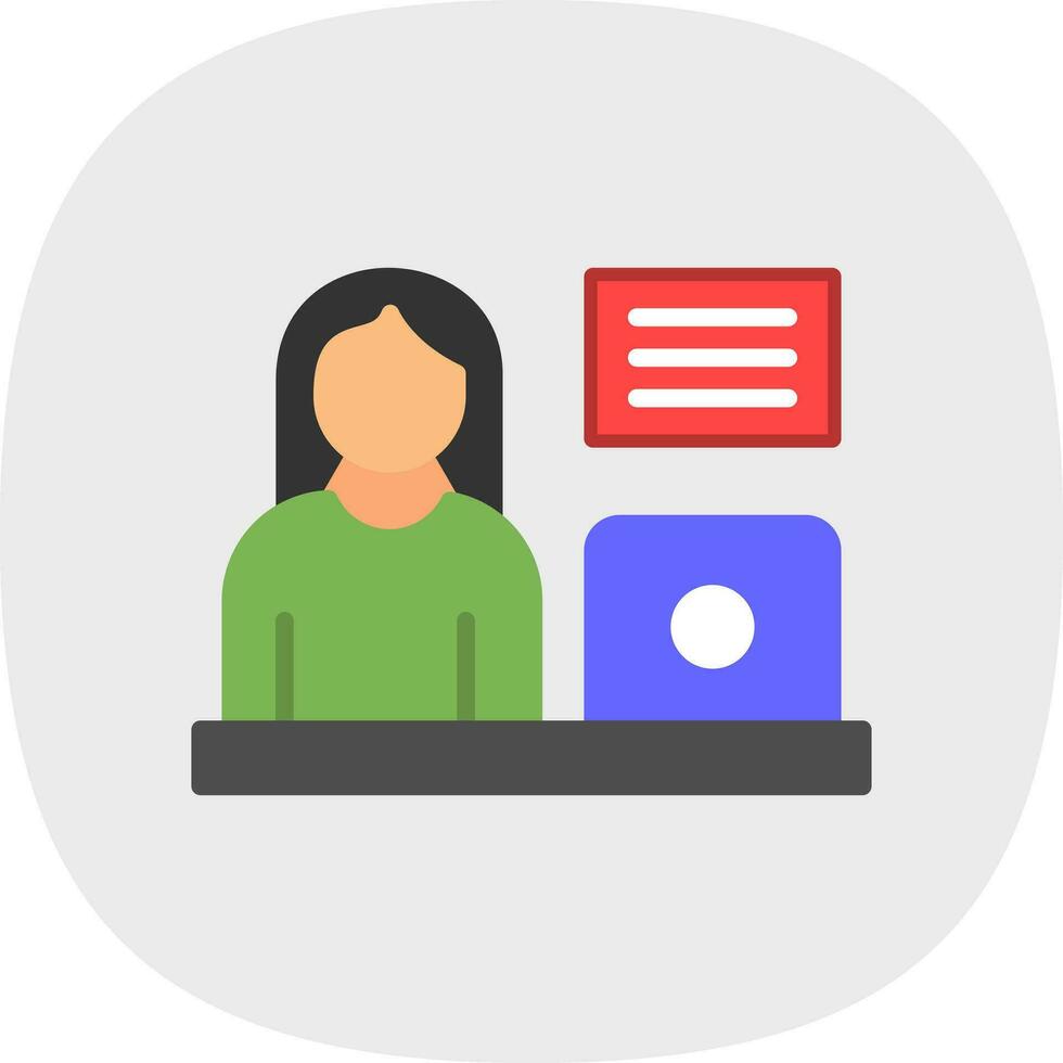 Blogger Vector Icon Design