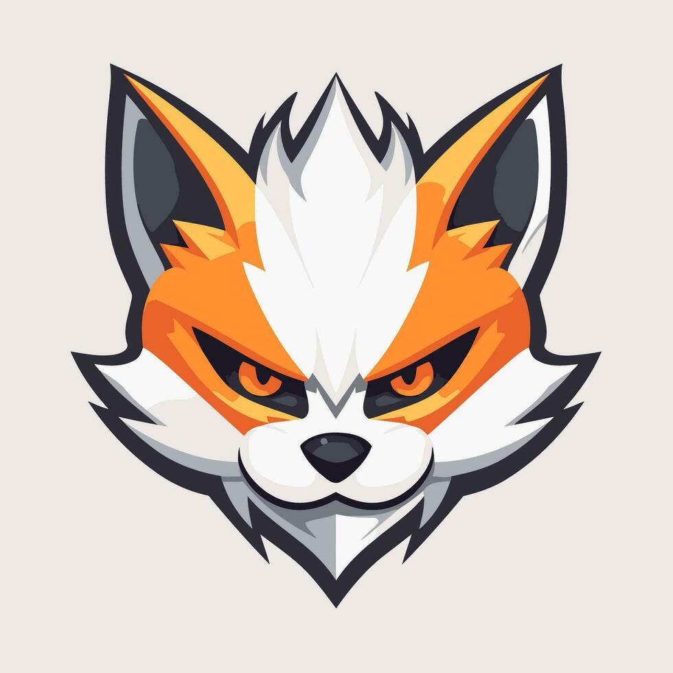 Cute fox head mascot. Vector illustration of fox head mascot.