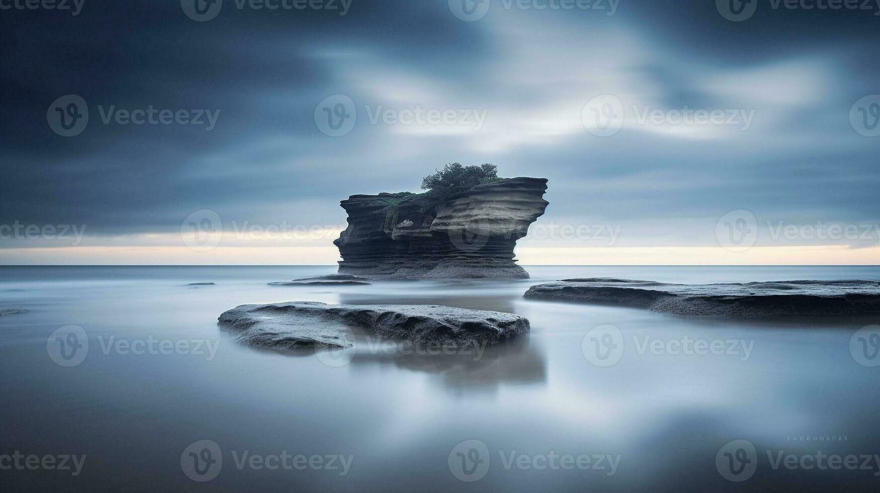 Generative AI, Horizon's Embrace, Coastal Serenity photo