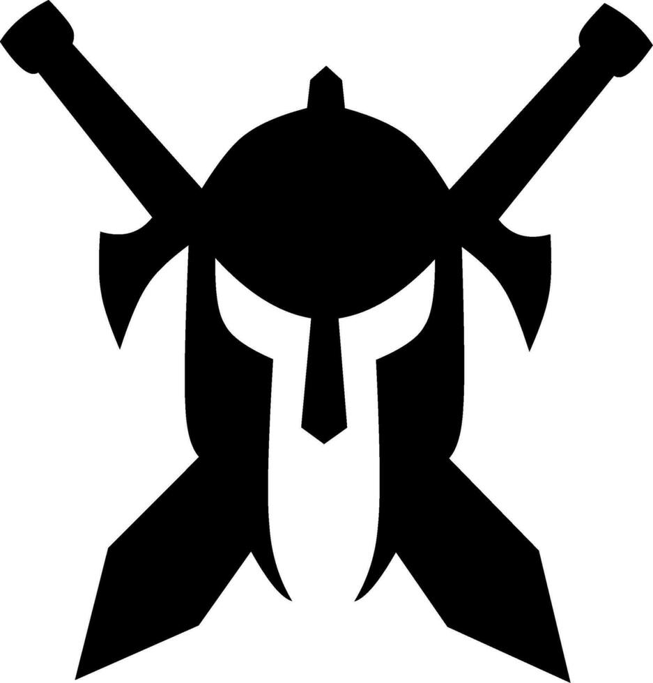 Knight mask silhouette icon vector