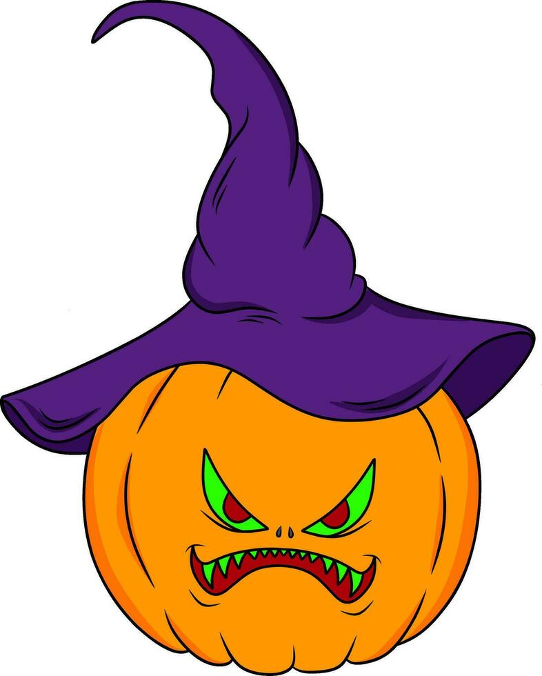 Pumpkin Halloween cartoon vector art