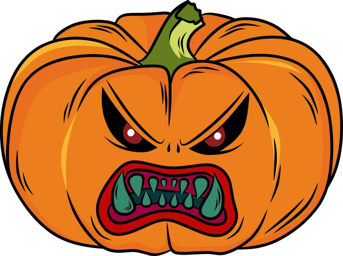 pumpkin hallowen cartoon character vector