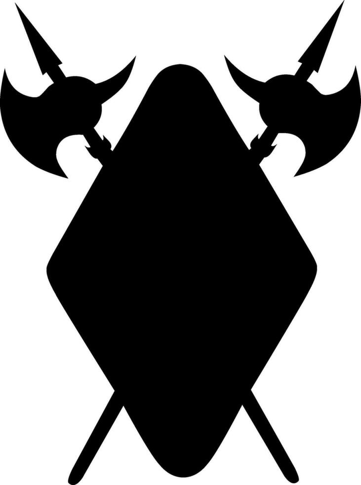 Shield silhouette vector icon