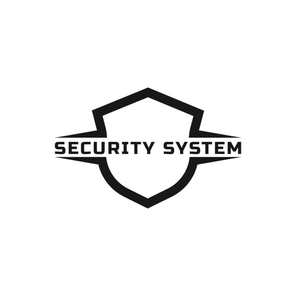 Shield logo symbol for security system vector