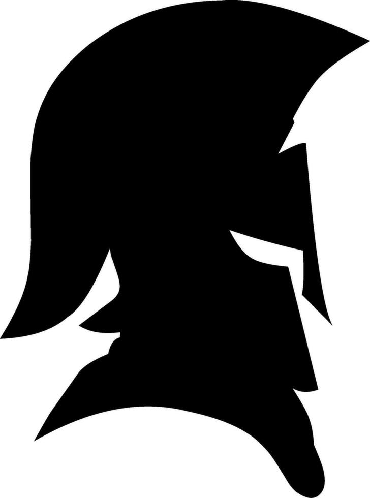 Knight mask silhouette icon vector