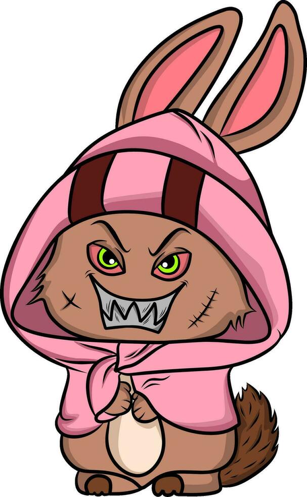 Funny bunny cartoon character vector illustration