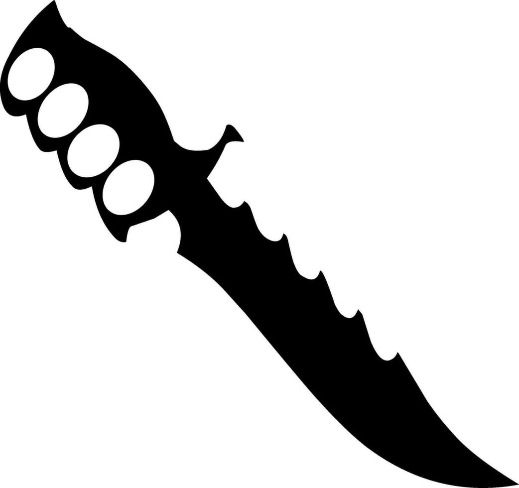 Knives silhouette vector icon set