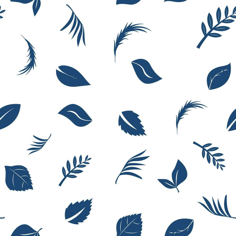 Seamless pattern of leaves symbolizing eco, green energy, ecology. Vector image, sketch in line art style