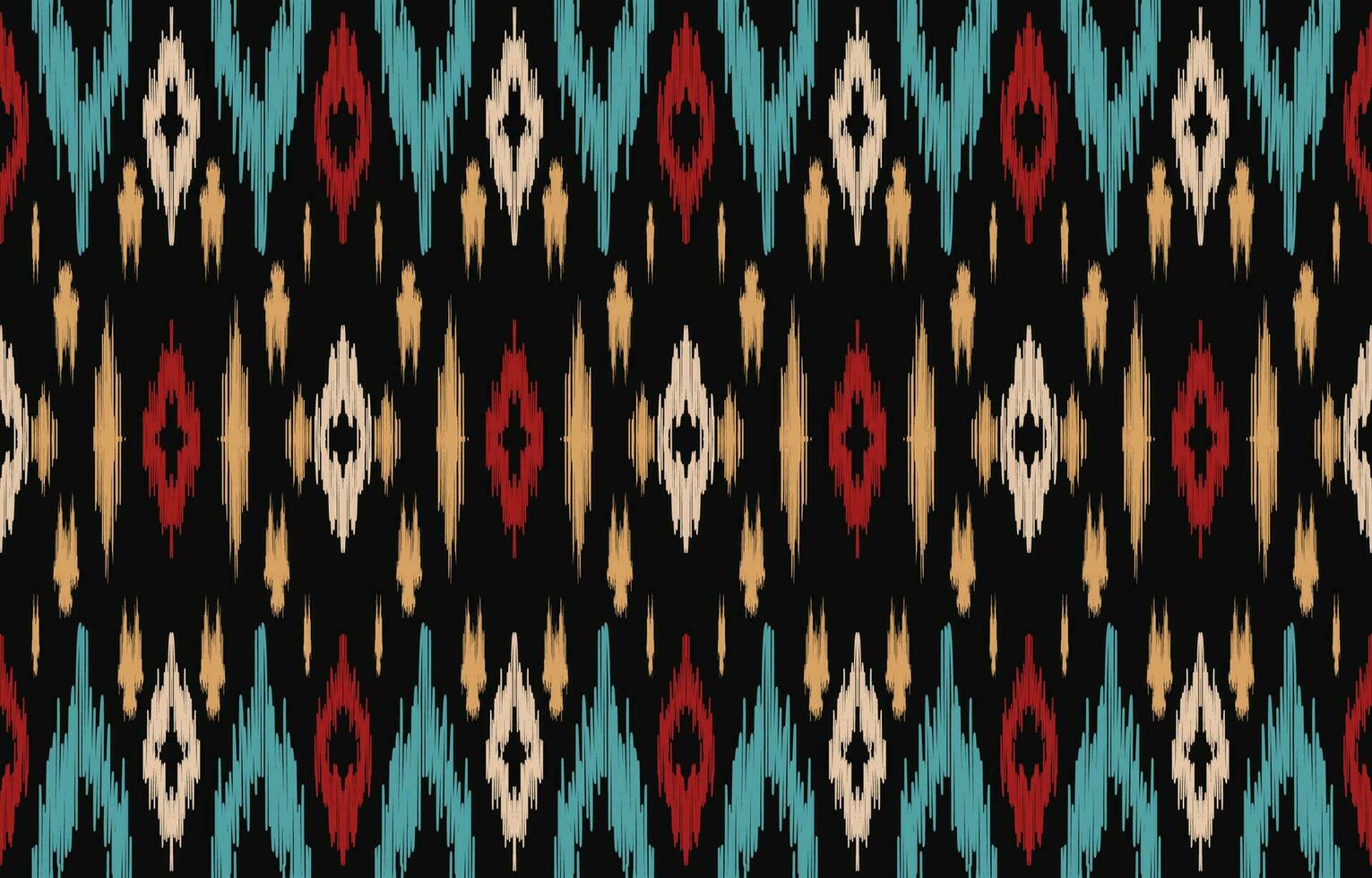 Ethnic abstract ikat art. Aztec ornament print. geometric ethnic pattern seamless  color oriental.  Design for background ,curtain, carpet, wallpaper, clothing, wrapping, Batik, vector illustration.
