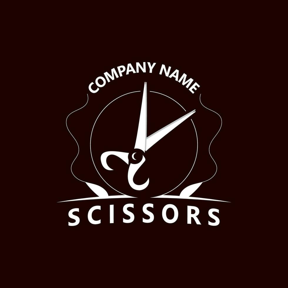Scissors Logo Design Icon Template. Modern simple design. barbers tools and barbershop. Vector Illustration
