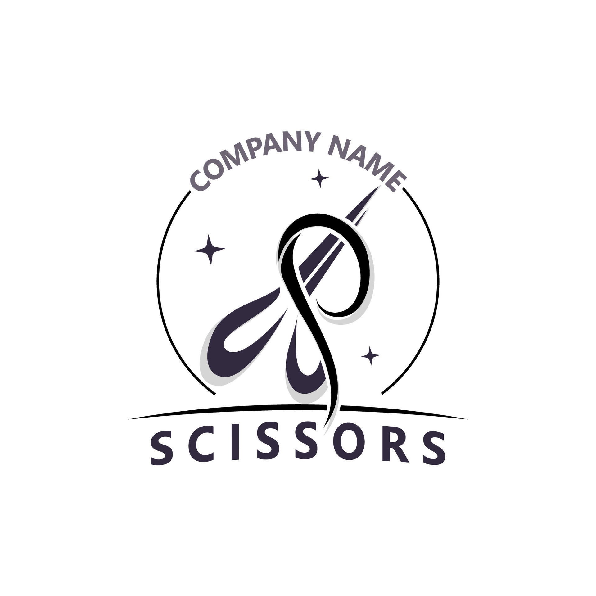 Scissors Logo Design Icon Template. Modern simple design. barbers tools