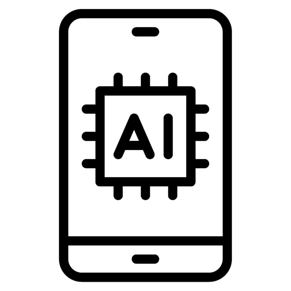 AI Device icon vector
