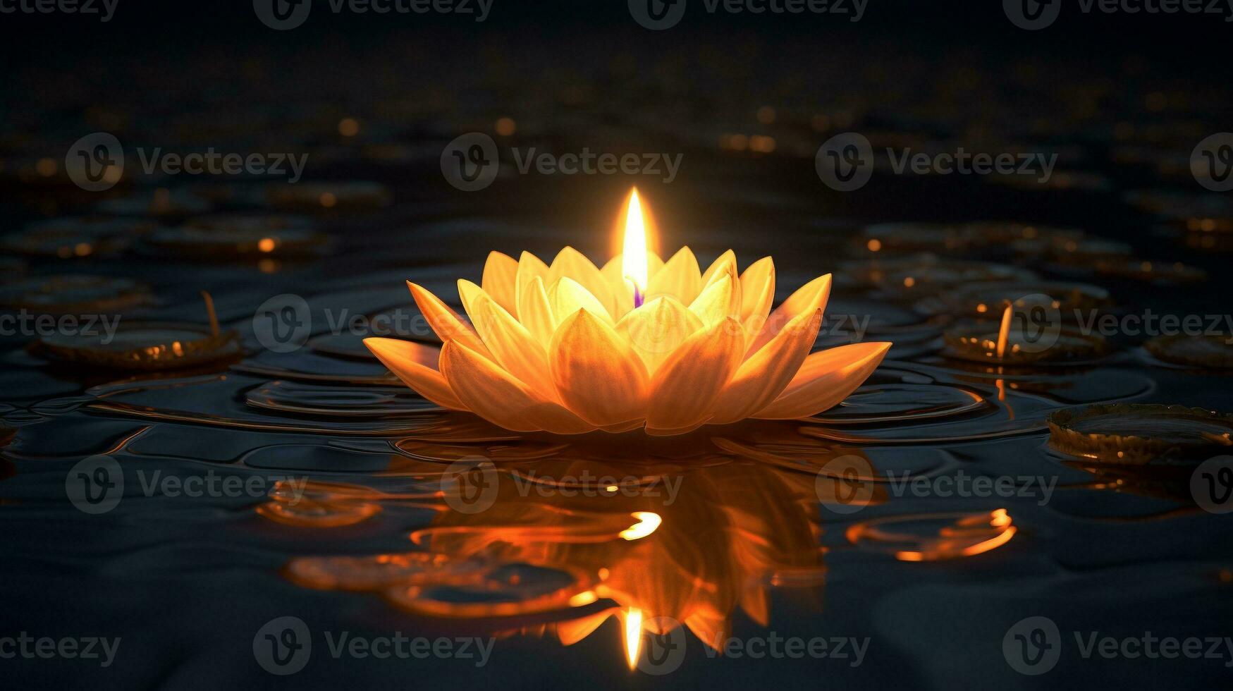 Flickering Diya Illuminating Triumph over Darkness, AI Generative photo