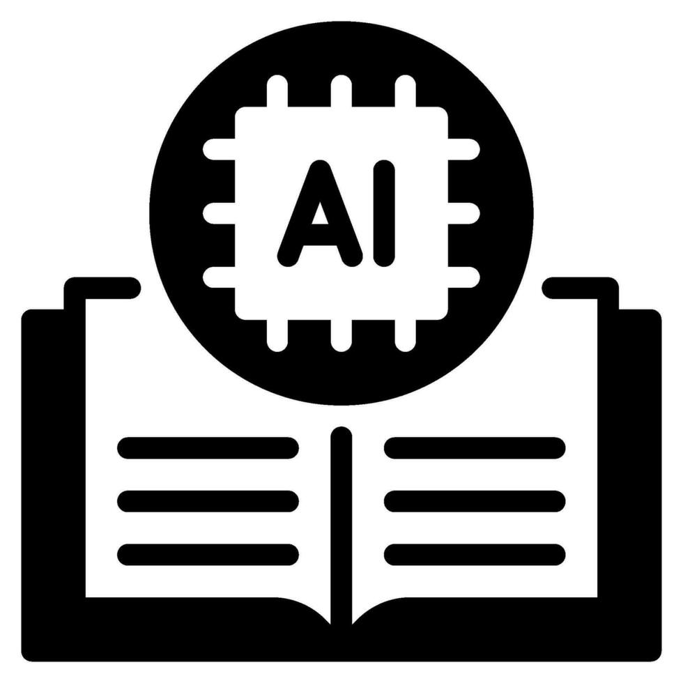 AI in Education icon vector