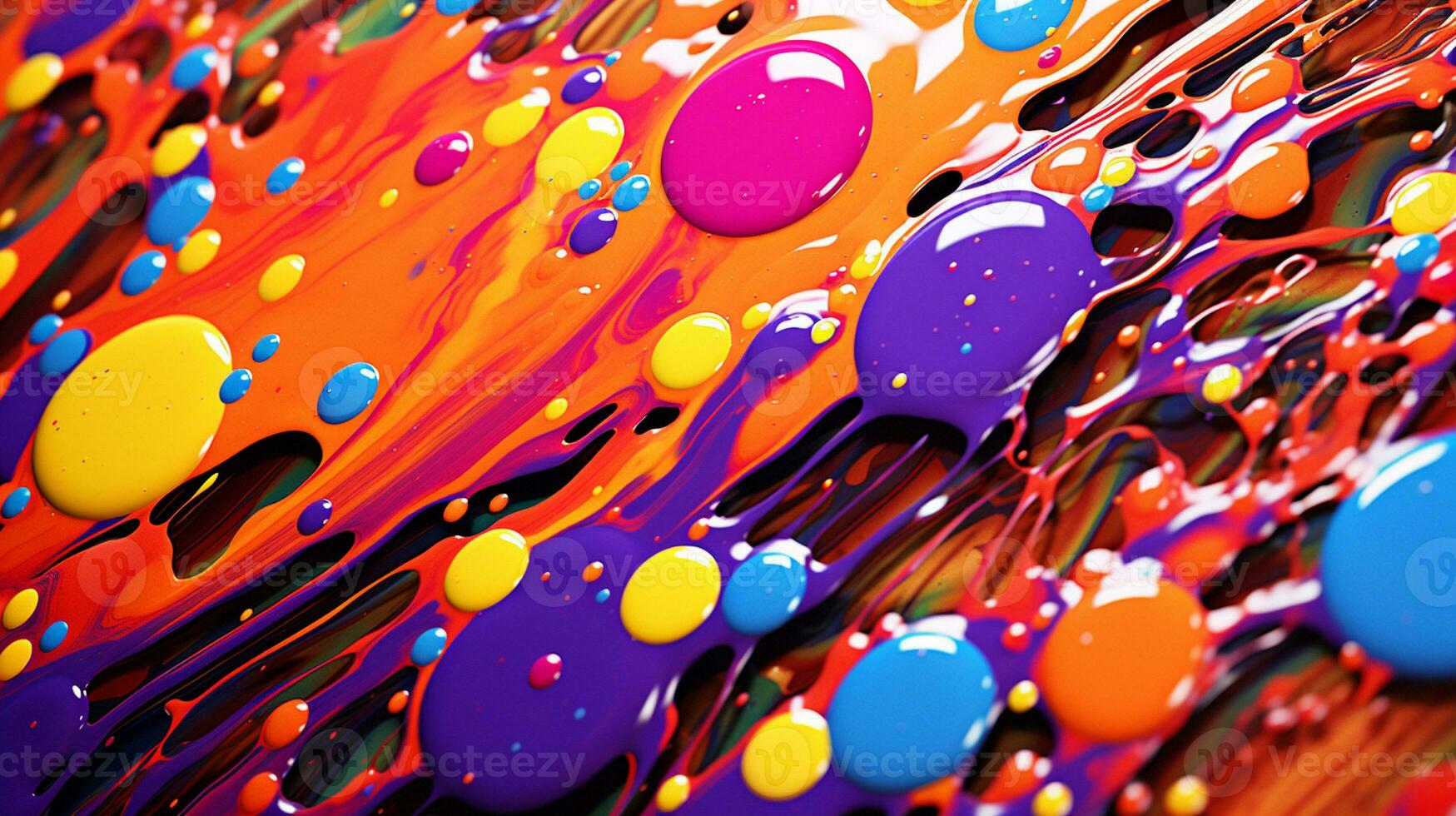 Generative AI, Gravity's Dance A Symphony of Falling Paint Droplets photo