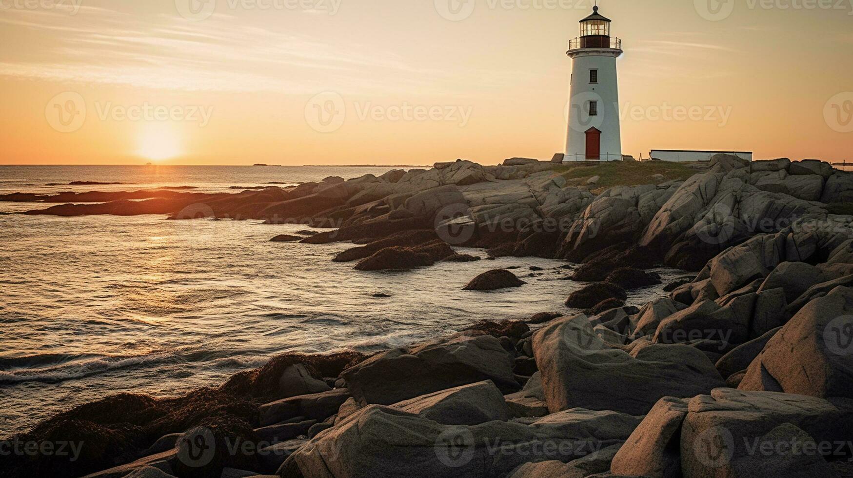 Generative AI, Guiding Beacons Capturing the Timeless Beauty of Coastal Lighthouses photo