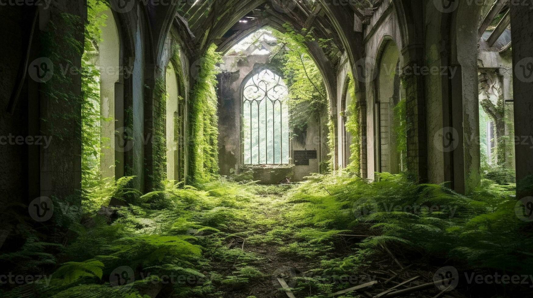 Generative AI, Echos of the Past Capturing the Abandoned Beauty photo