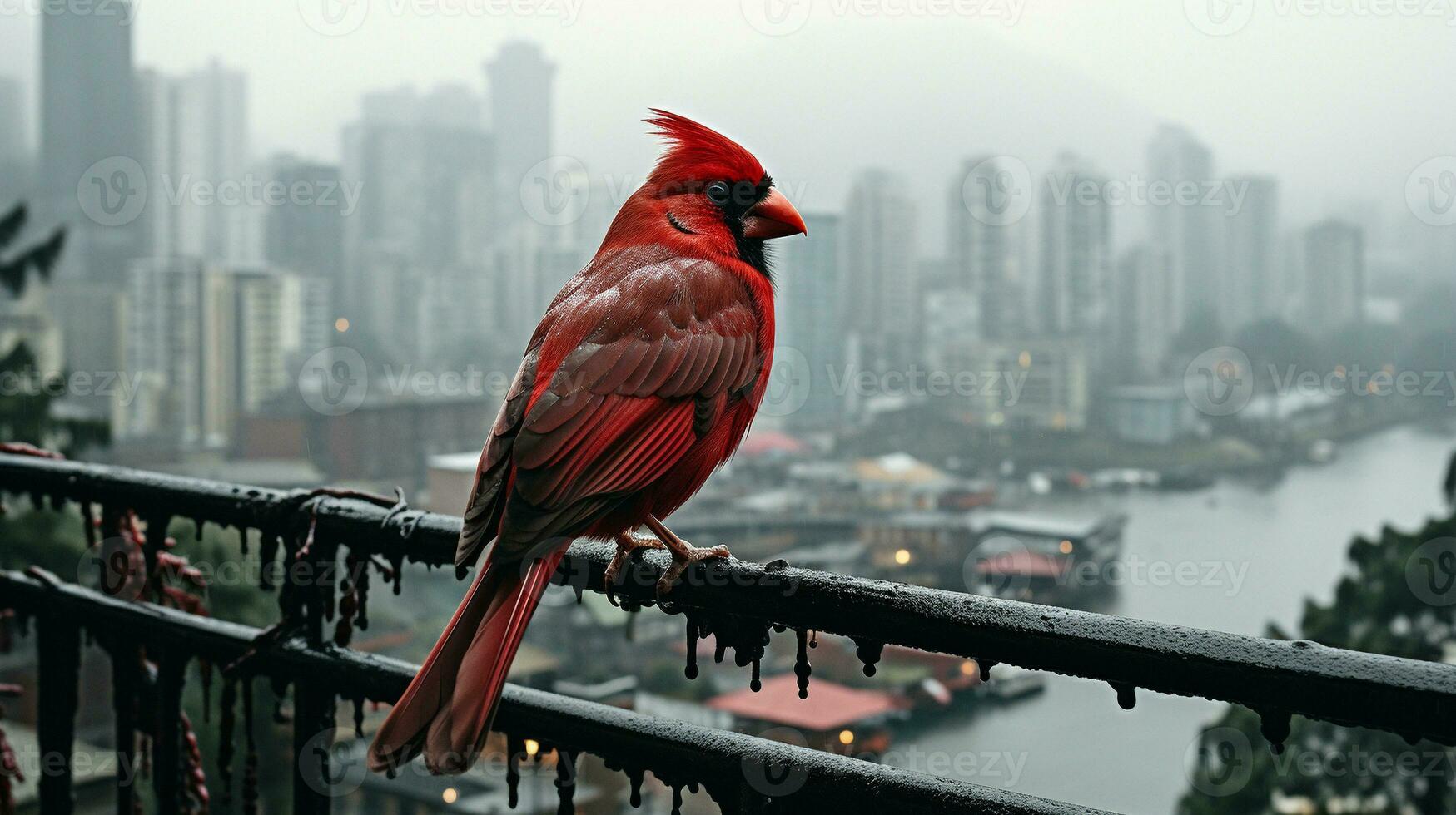 Generative AI, Urban Coexistence Wildlife in the Heart of the City photo