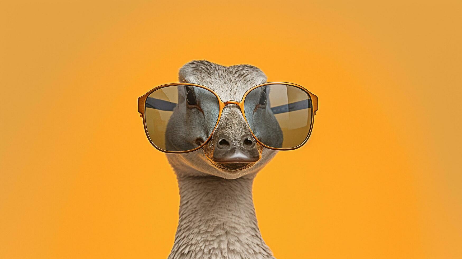 Generative AI, Cool Goose Stylish Avian in Shades photo