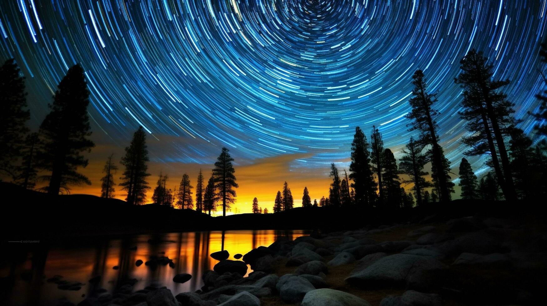 Neon Star Trails photo