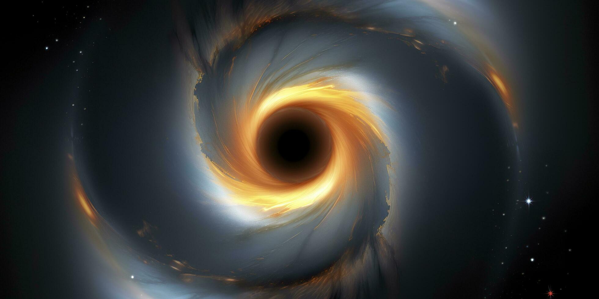 Black Holes. The Mysterious Objects of Outer Space. Abstract Space Wallpaper. AI Generative photo