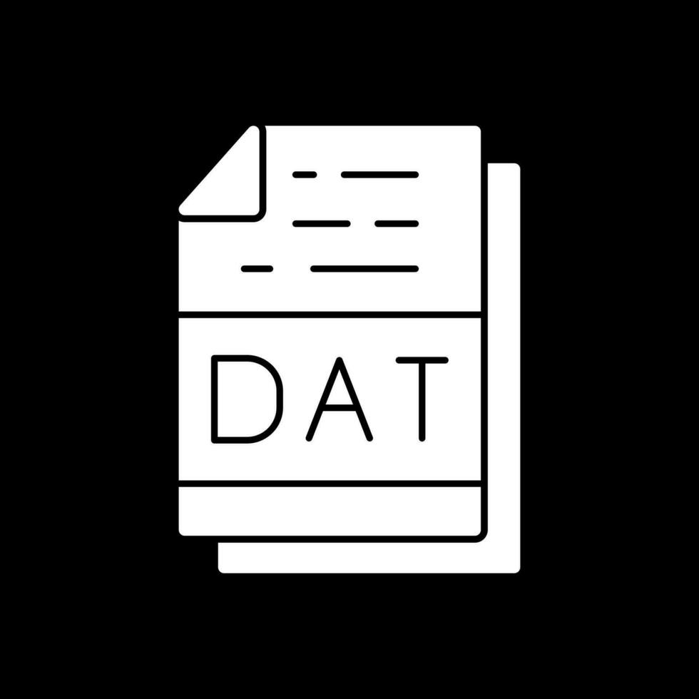 Dat File Format Vector Icon Design