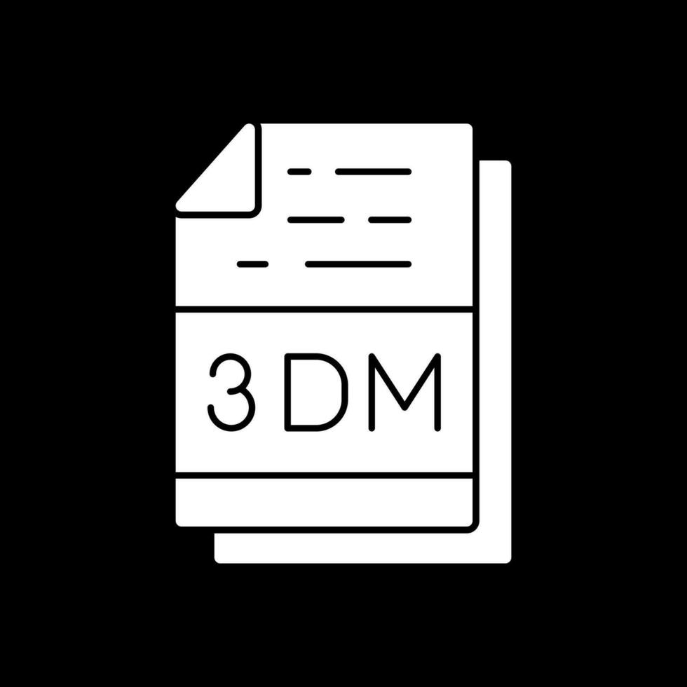 3dm File Extension Vector Icon Design