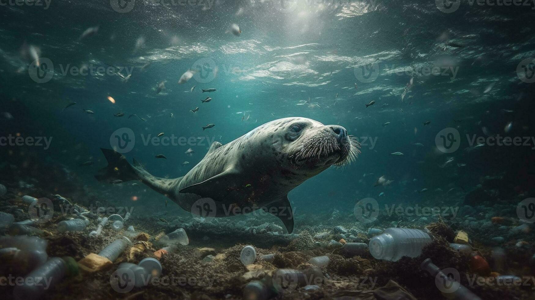 Generative AI, Documenting the Devastating Impact of Single-Use Plastics on Marine Life photo