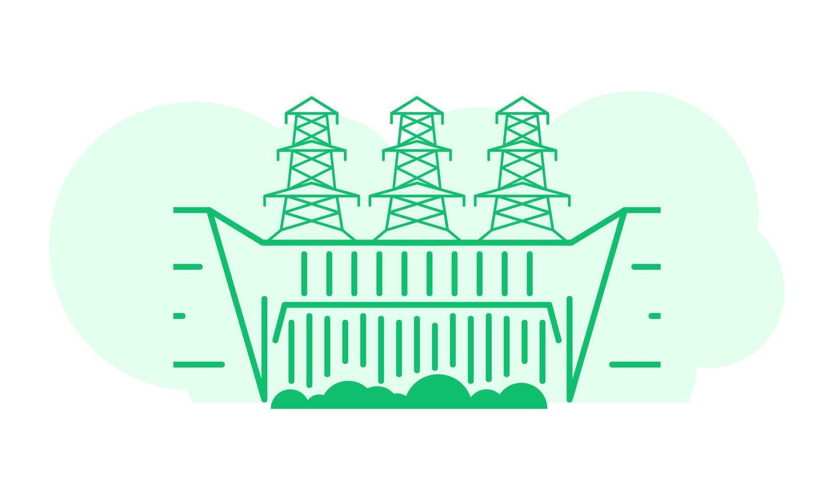 Green background on the theme of green energy. Green planet and zero waste concept. illustration. vector