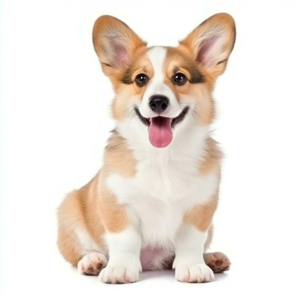 Puppy corgi isolated photo