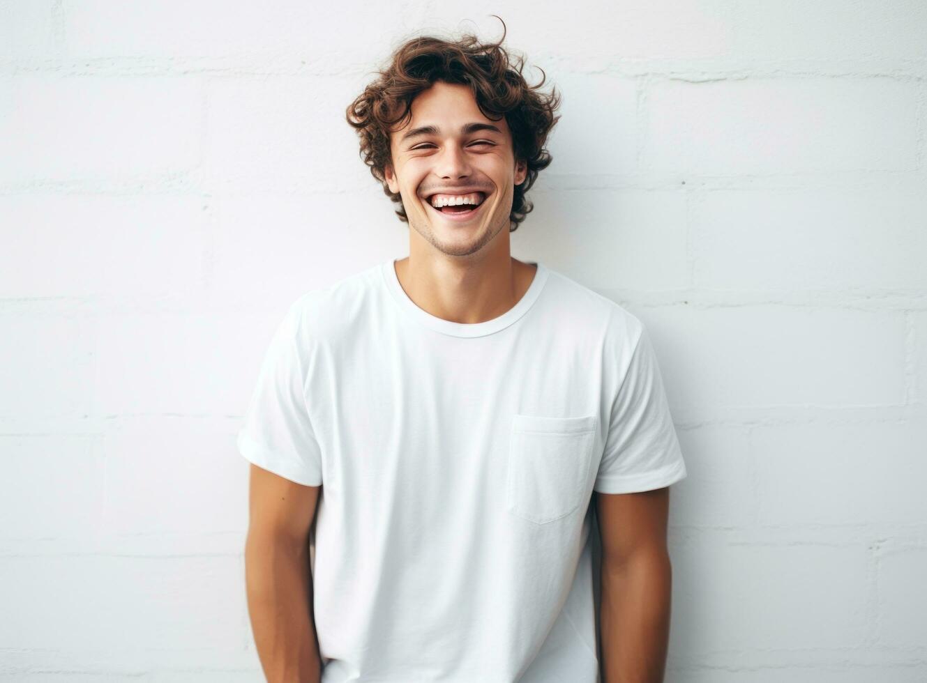 Young smiling man isolated photo