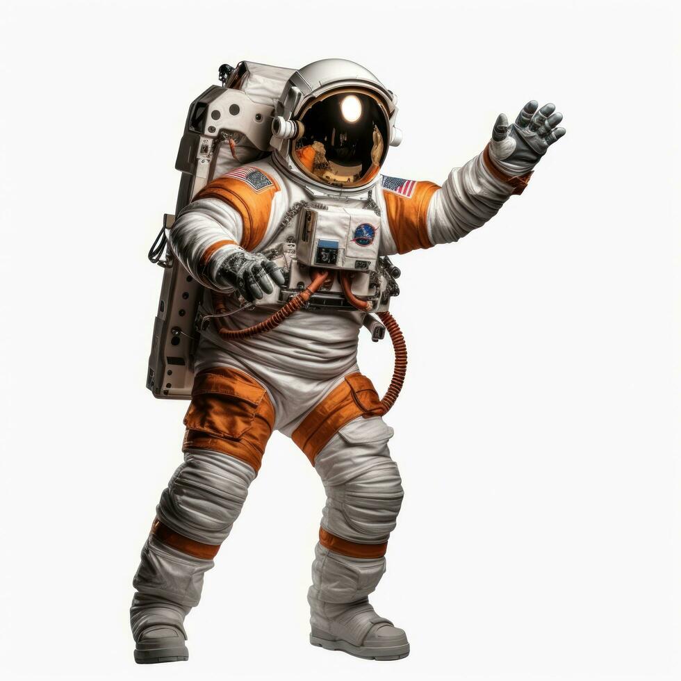 Realistic astronaut isolated photo