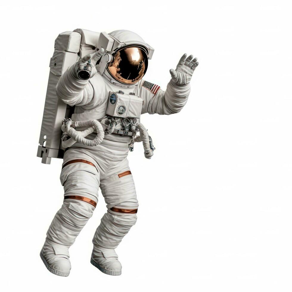 Realistic astronaut isolated photo