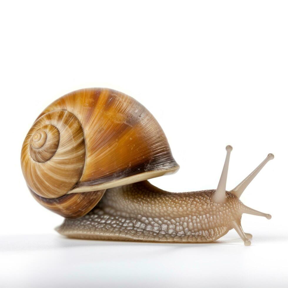 Garden snail isolated photo