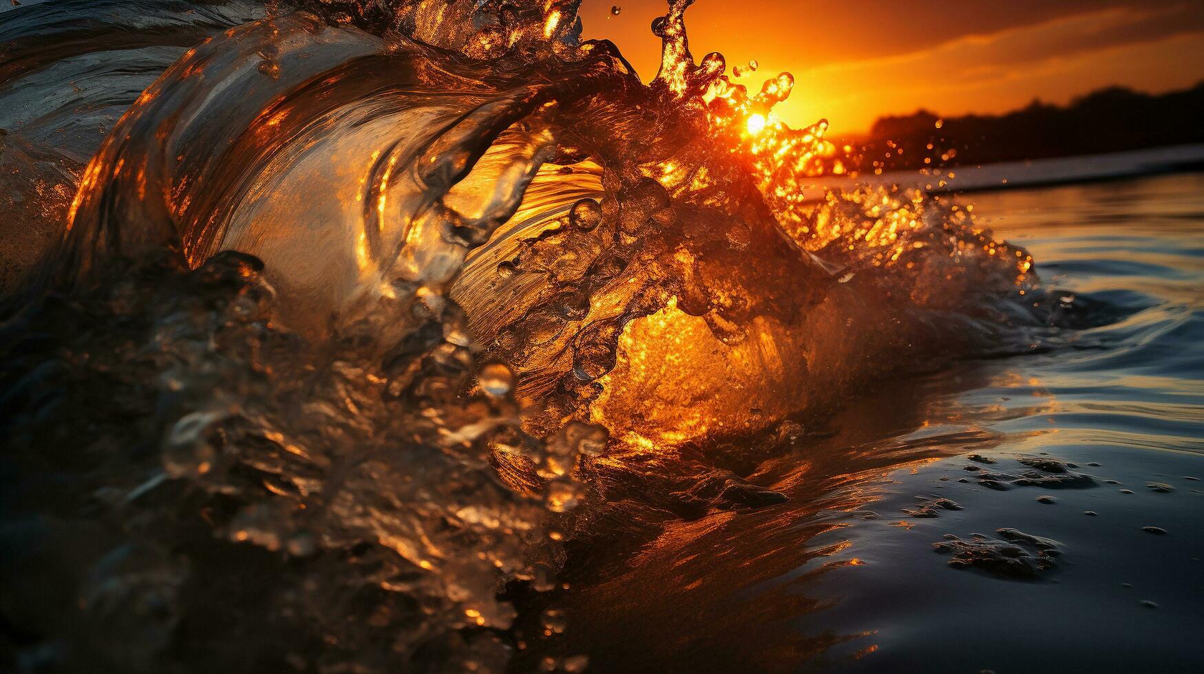 generativo ai, eufórico hincha montando olas en surfistas paraíso foto