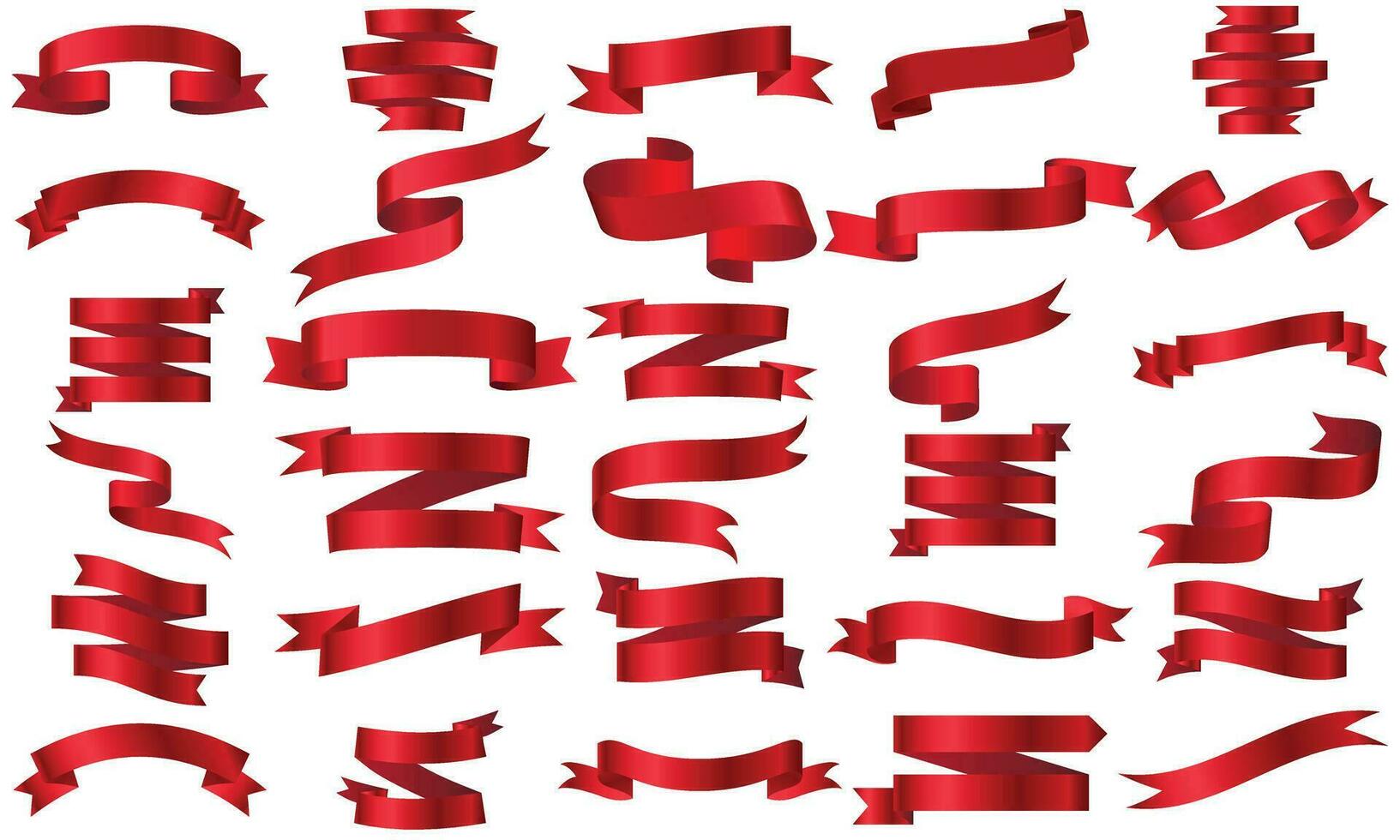 conjunto de rojo cinta plantilla.banners vector . vector conjunto cintas cinta elementos. cinta vector icono conjunto en blanco fondo.rojo cinta plano pancartas conjunto vector.