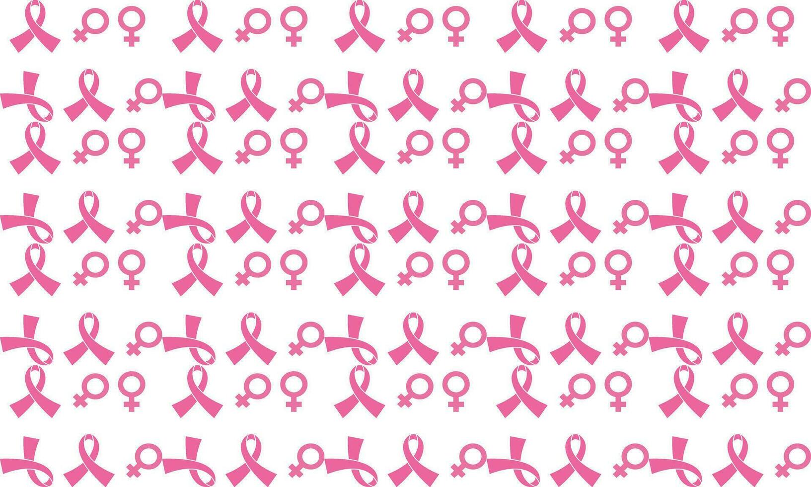 Breast cancer awareness month symbol emblem seamless pattern. vector.Breast cancer awareness pattern vector