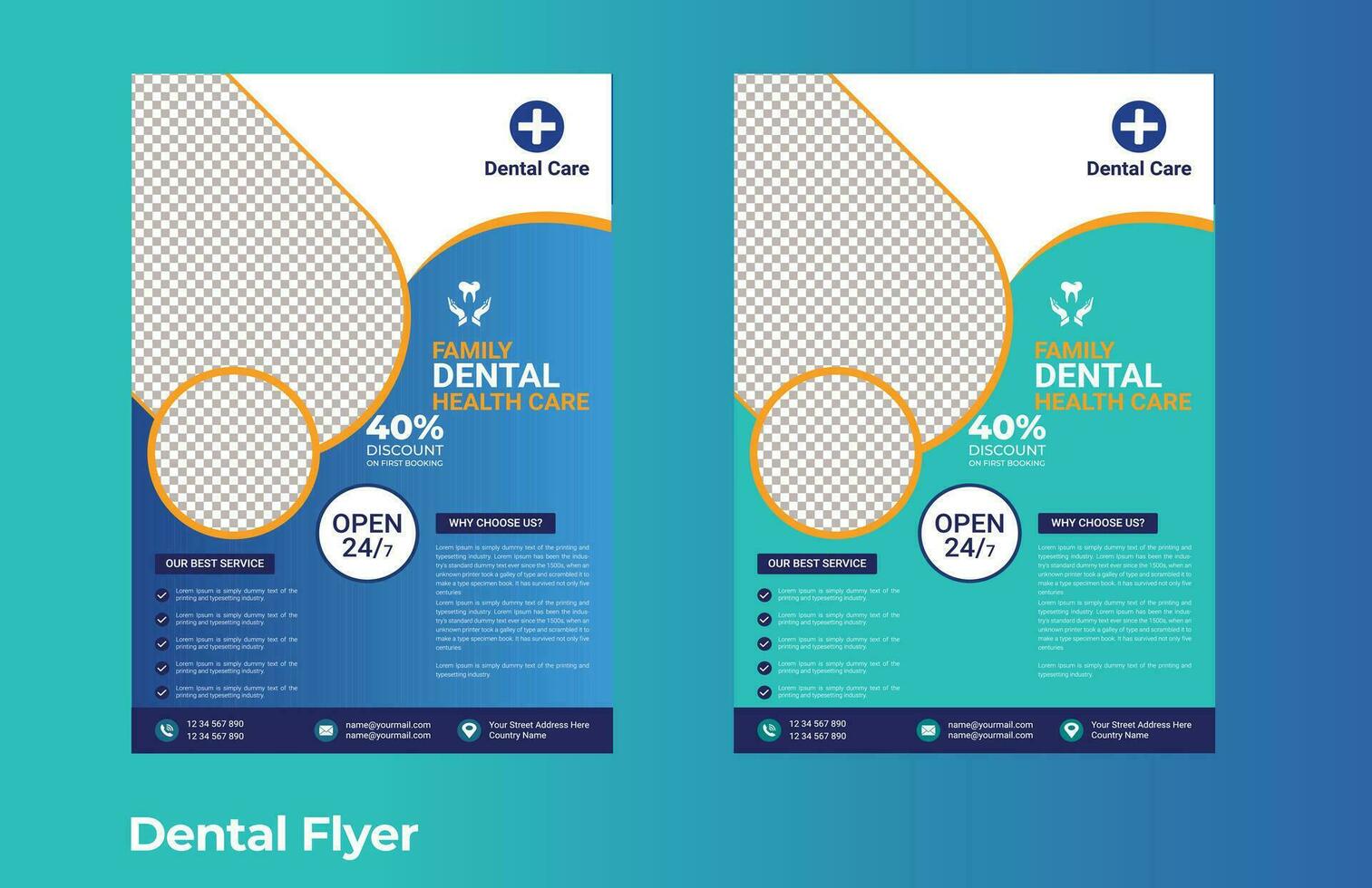 medical care health flyer, Dental Flyer Template vector