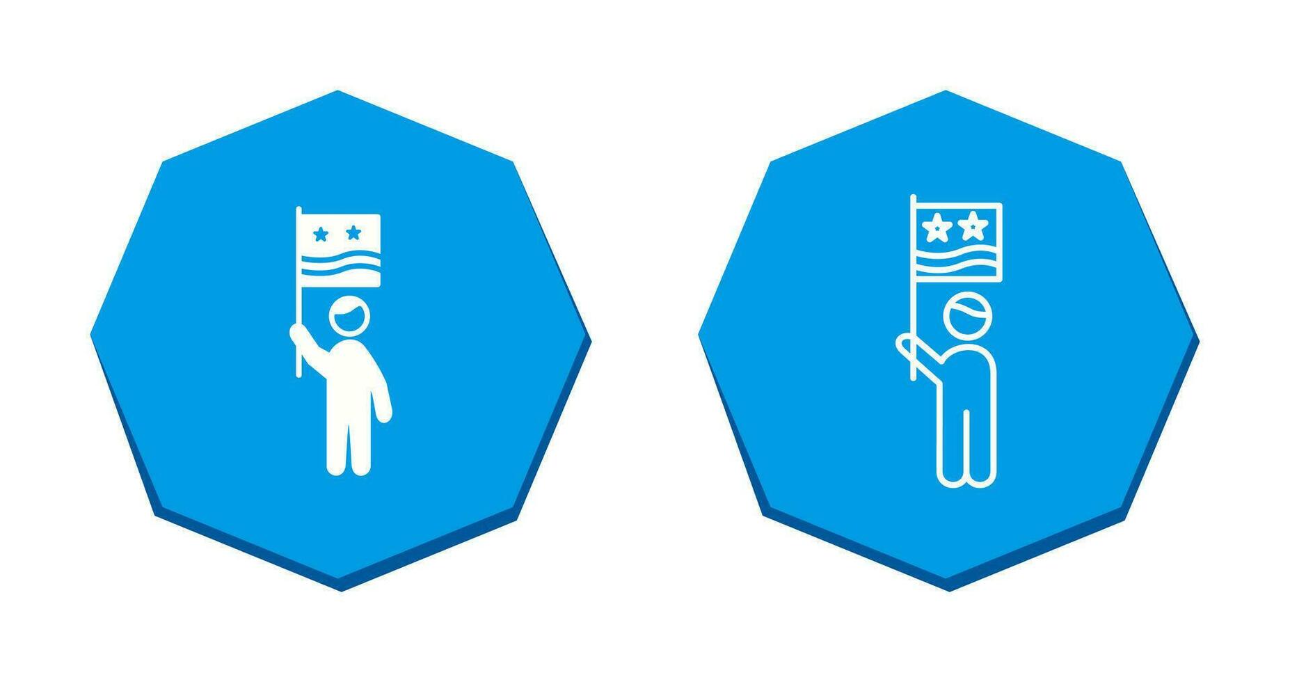 Raising Flag Vector Icon