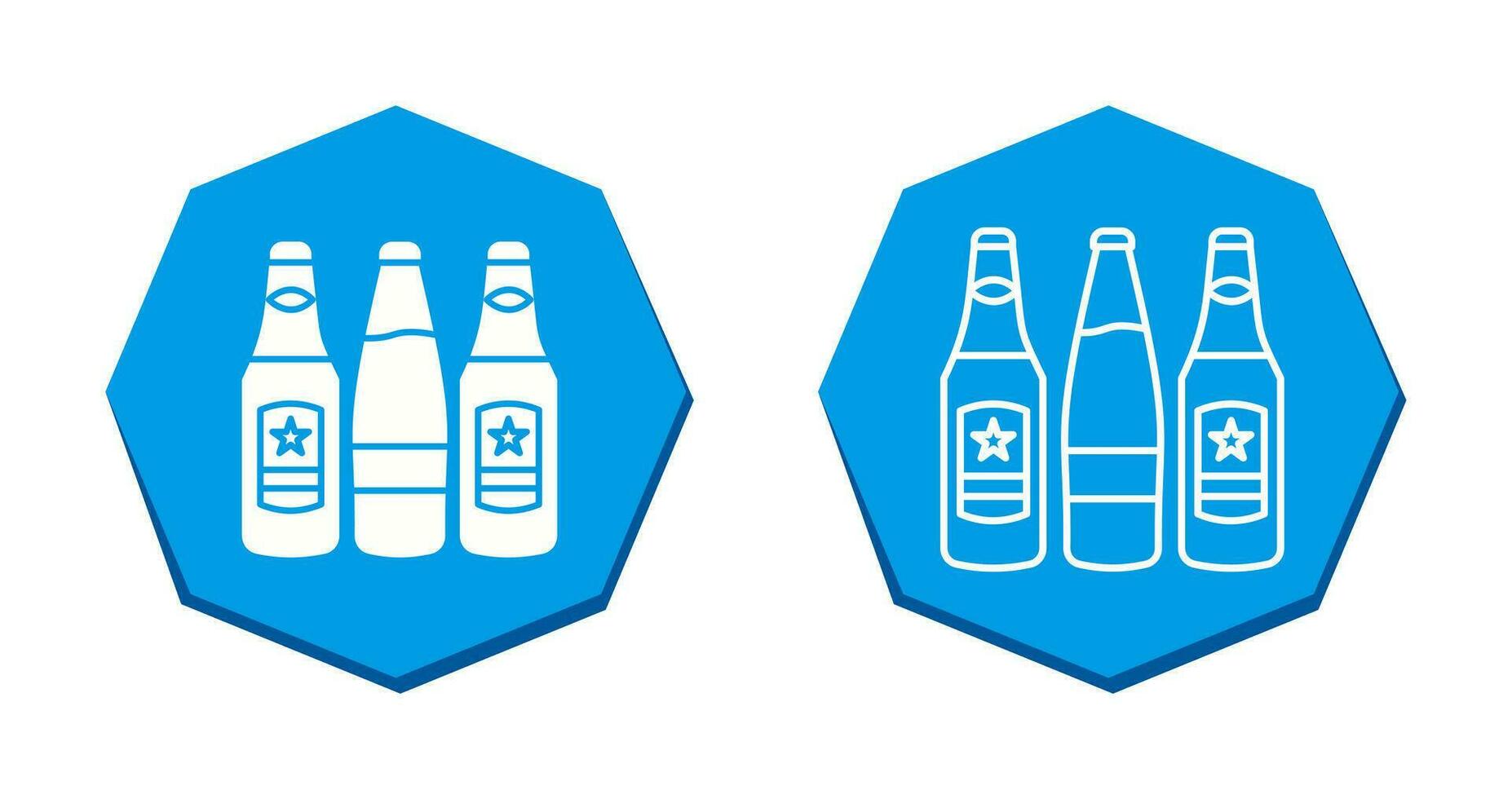 icono de vector de botellas de cerveza