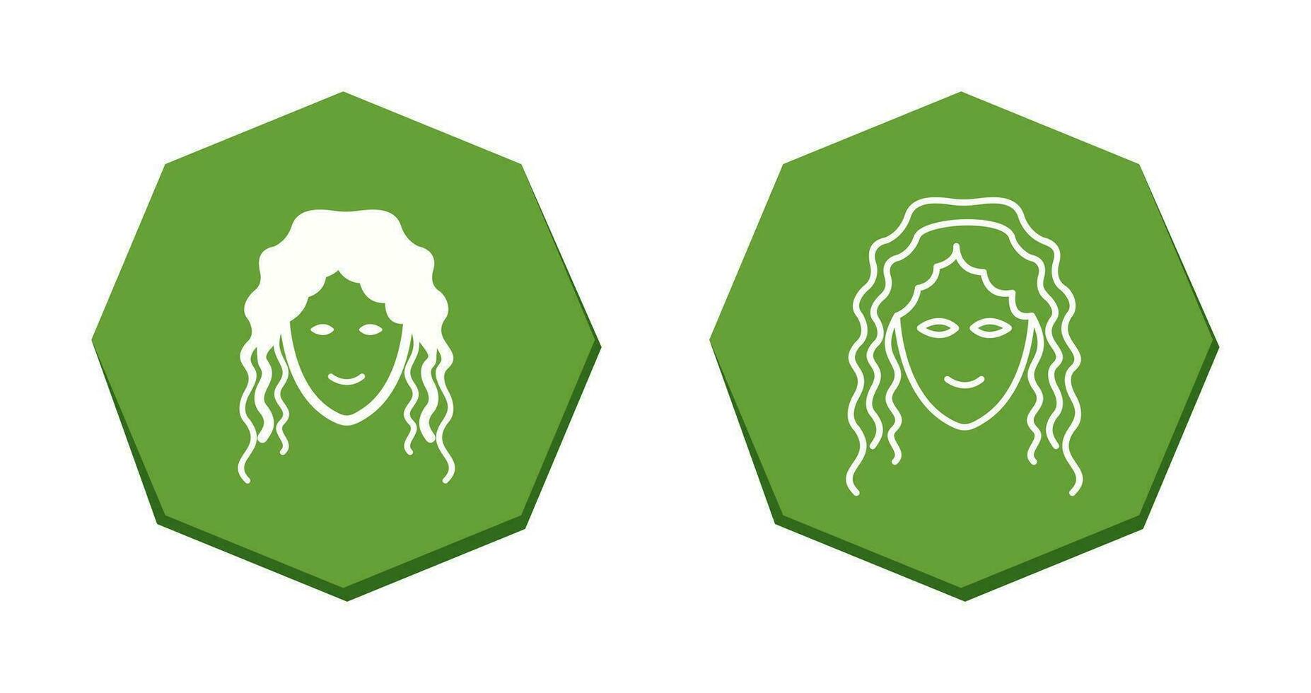 Hair Curly Vector Icon