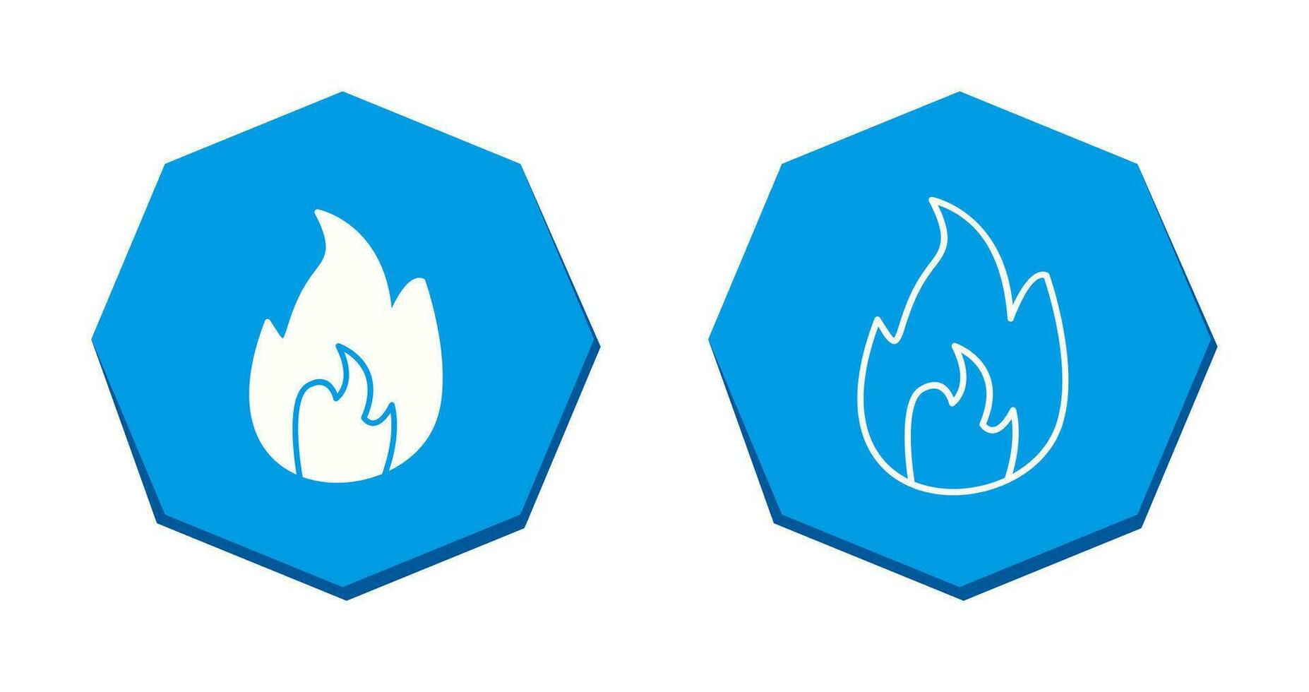 Unique Flame Vector Icon