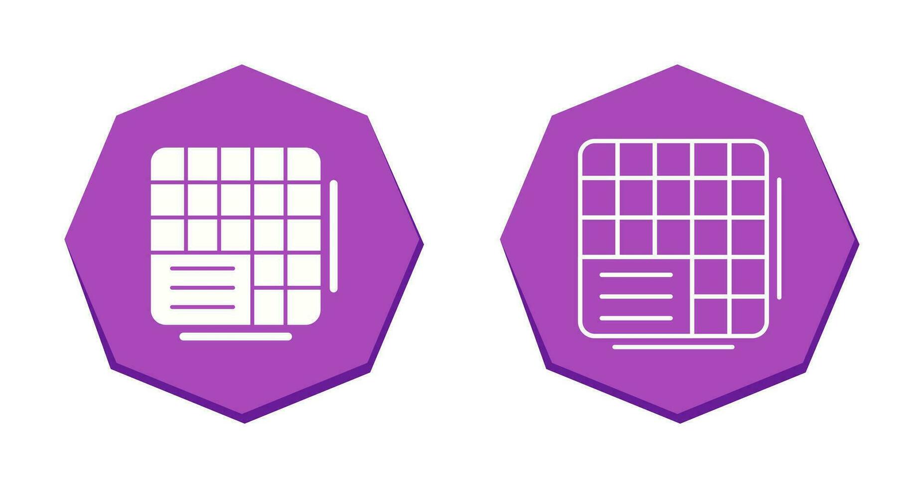 Table Data Vector Icon