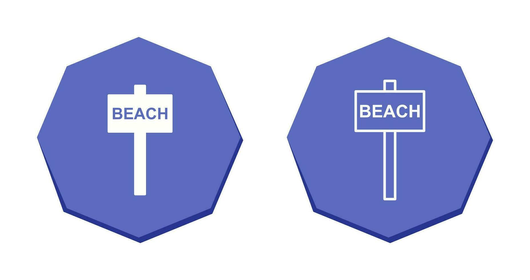 Beach Sign Vector Icon