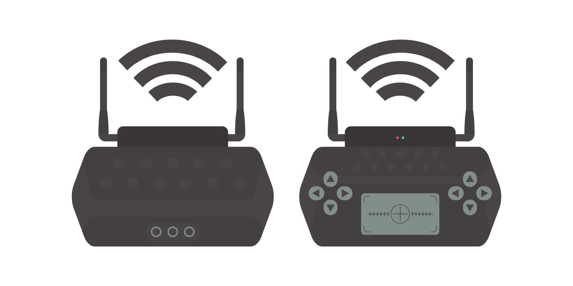 Remote control for drone and quadcopter. Isolated. Vector illustration.