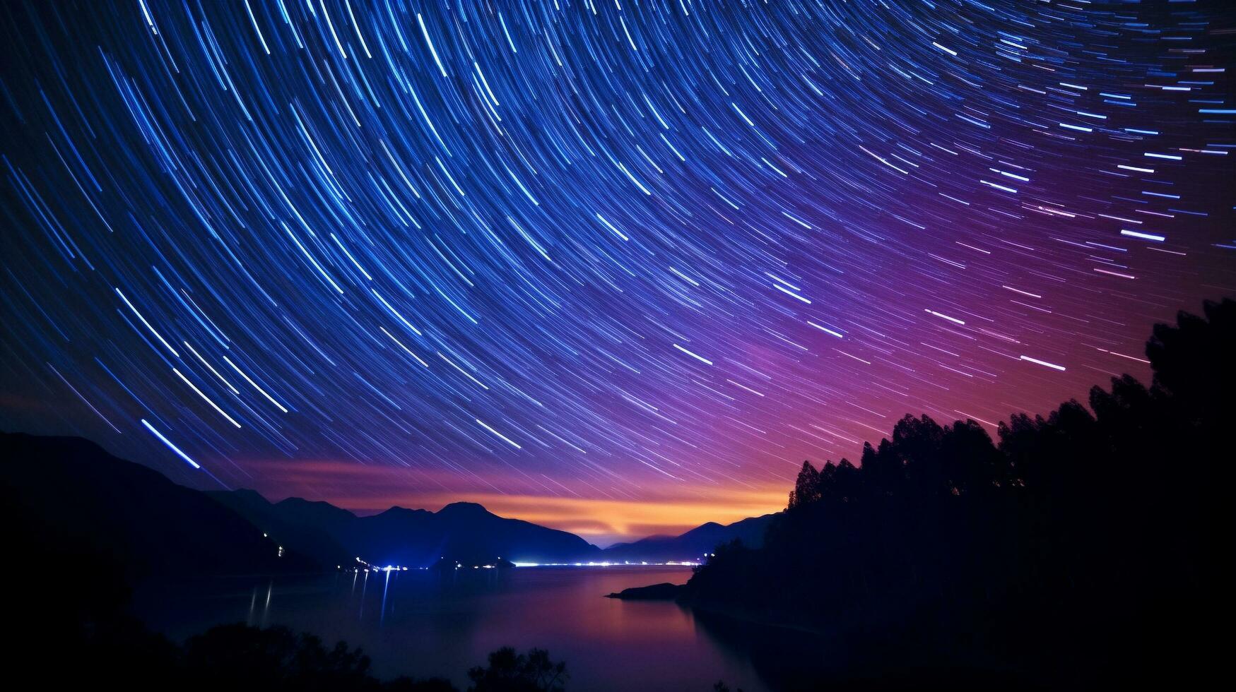 Neon Star Trails photo