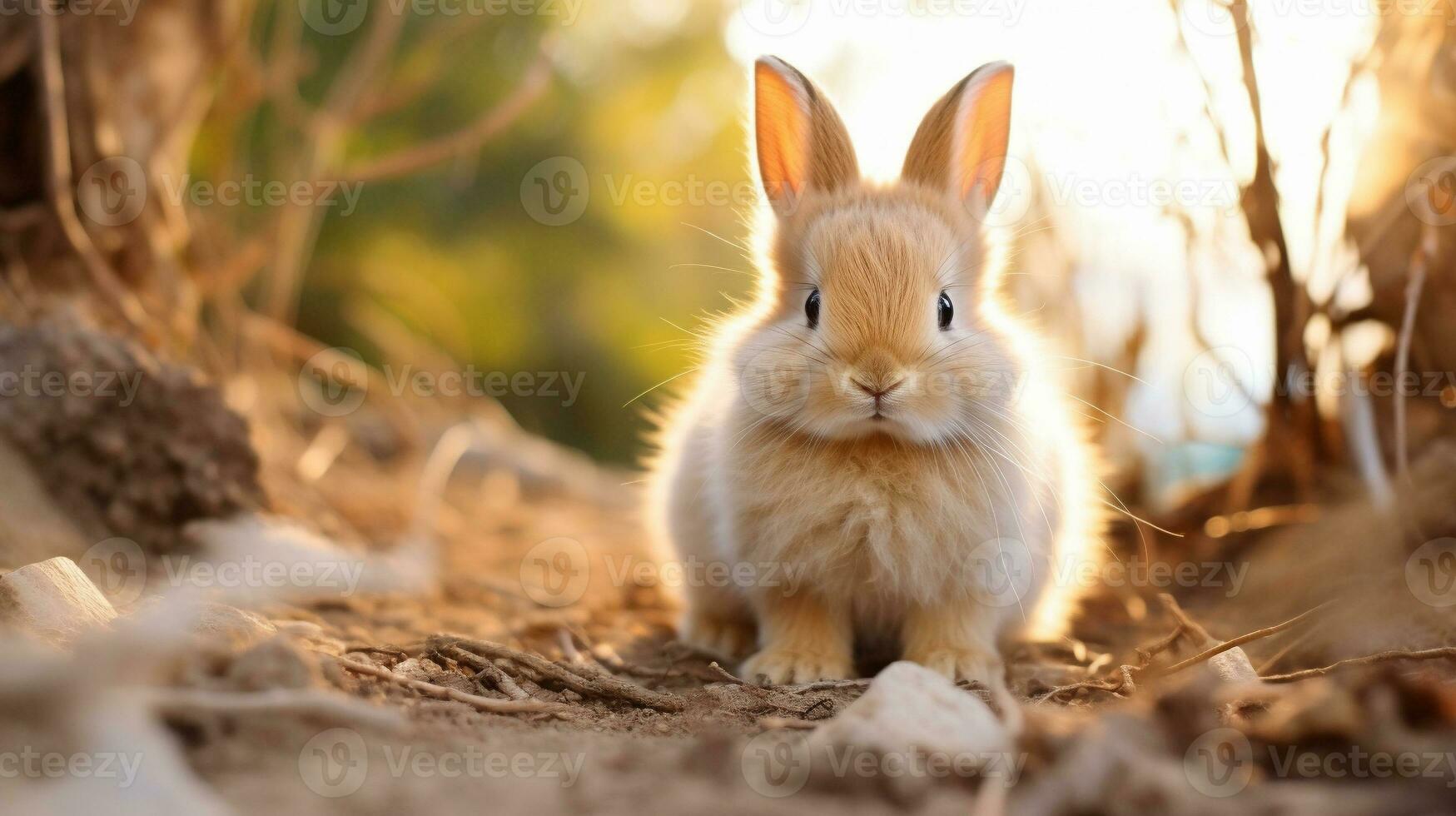 Enchanting Elegance Fuzzy Bunny with Velvet Fur photo