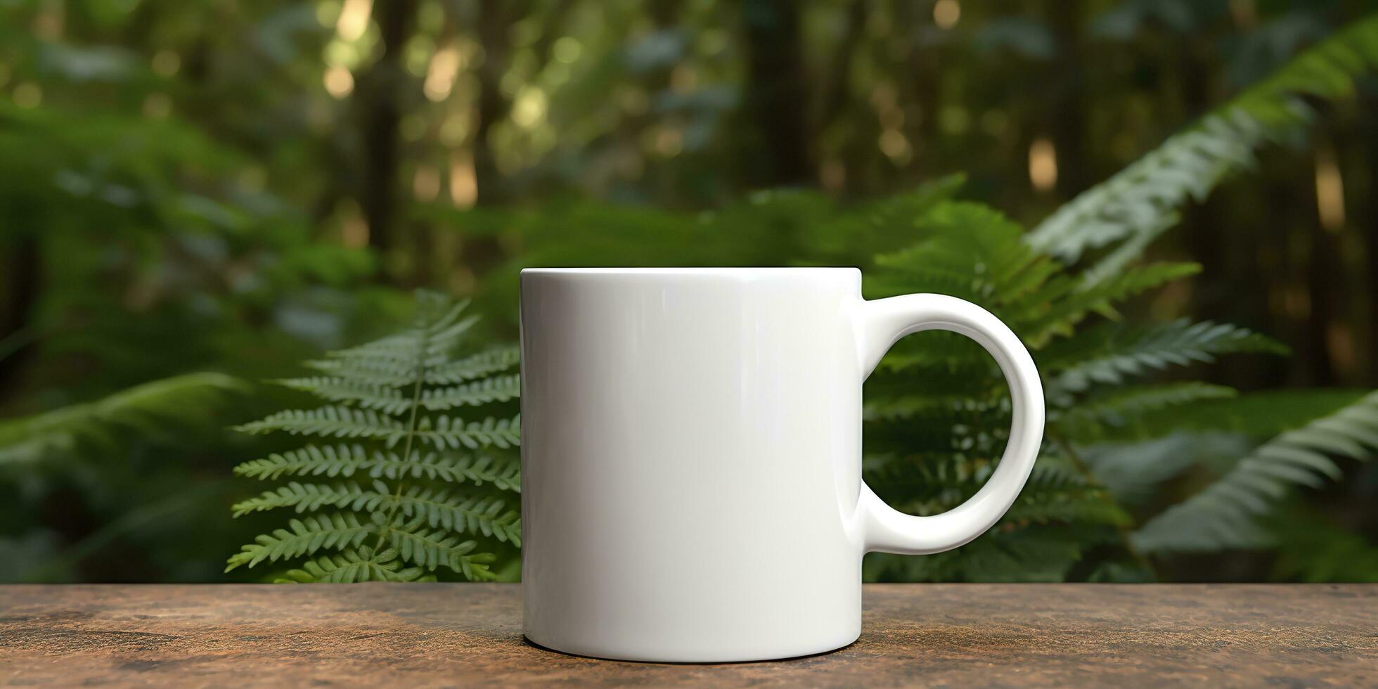 White Mug mockup. Generative AI photo