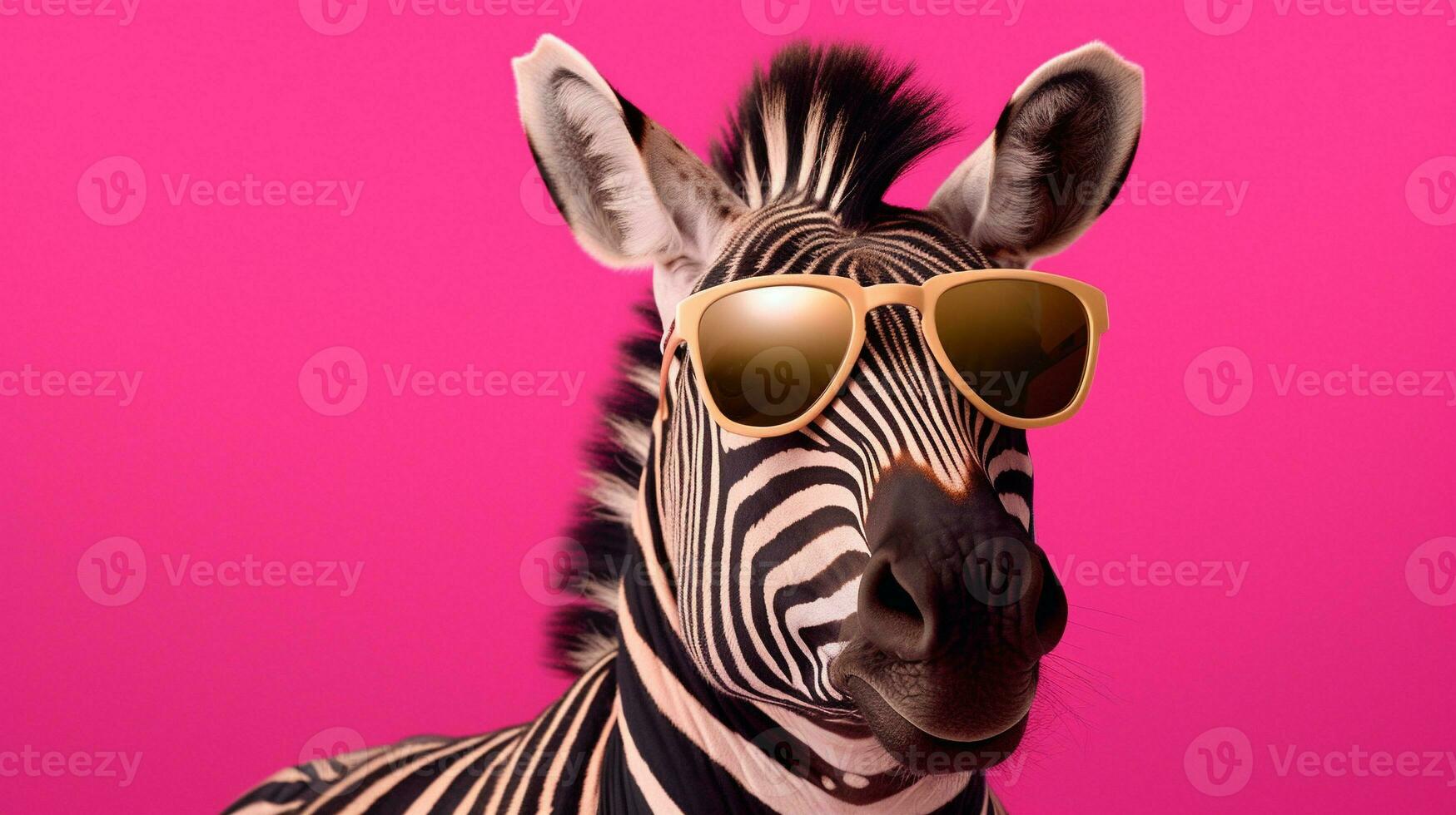Generative AI, Zebra Strut Sunglasses and Pastel Vibes photo
