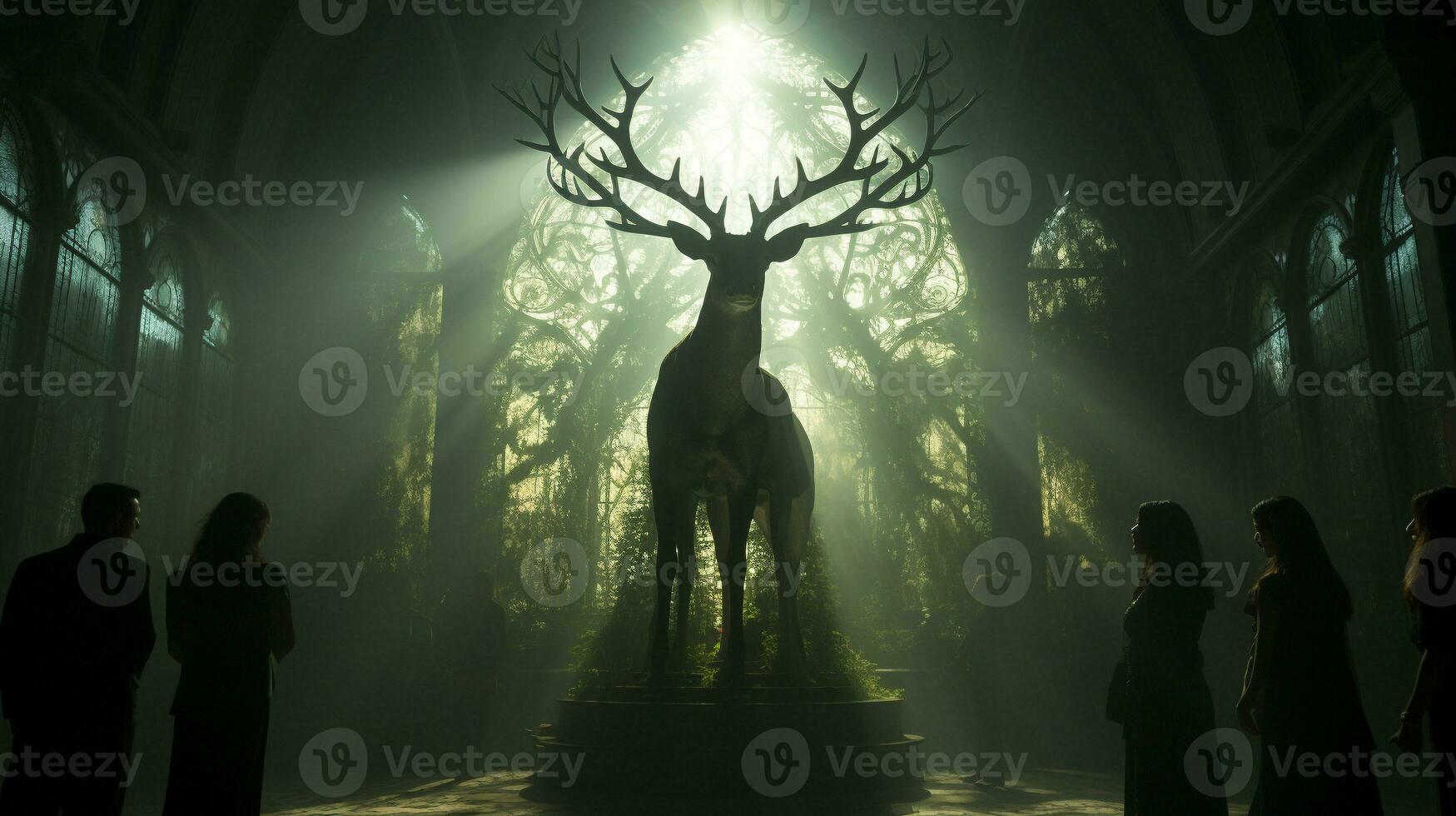 Generative AI, Ethereal Encounters Spirits of the Misty Forest photo